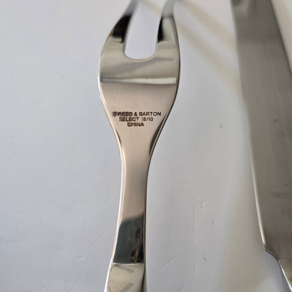 Reed & Barton WOODBURY Large 2-Piece Roast Carving Set 18/10 Stainless - Picture 5 of 6